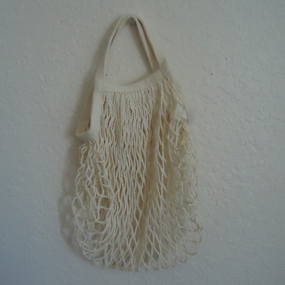 Mesh Net String Cotton Shopping Bag Eco Friendly Foldable Tote Reusable Grocery - Picture 4 of 4